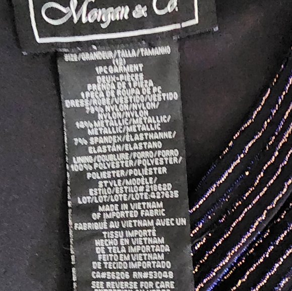 Beautiful sparkling blue and gold evening gown size 12 - Picture 4 of 7